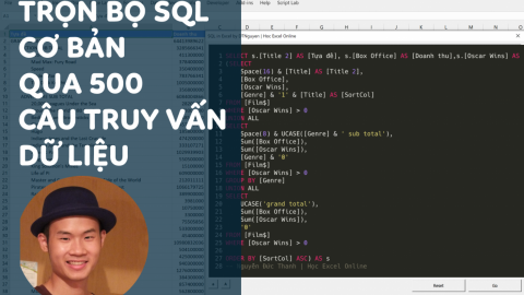 Khóa học Trọn bộ SQL cơ bản qua 500 câu truy vấn dành cho người mới bắt đầu